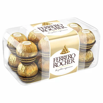 Ferrero Rocher tejcsokoládéval és mogyoródarabkákkal borított ropogós ostya lágy töltelékkel 200 g