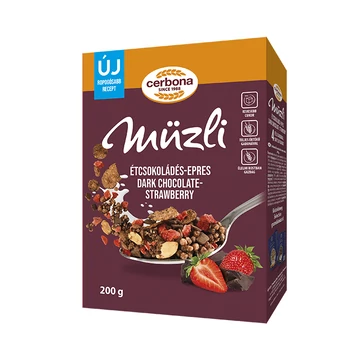 Cerbona étcsokoládés-epres műzli 200 g