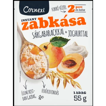 Cornexi sárgabarckos-joghurtos izű zabkása 55g