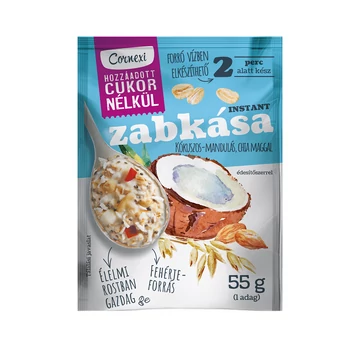 Cornexi Kókuszos-Mandulás Zabkása Chia Maggal Édesítőszerrel, hozzáadott cukor nélkül 55 g