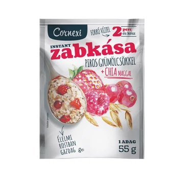Cornexi piros gyümölcsös zabkása chia maggal 55 g