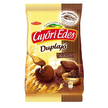 Győri édes kakaós duplajó keksz 150g