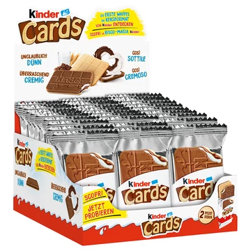 Kinder Cards ropogós ostya tejes és kakaós töltelékkel 25,6 g