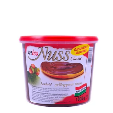 Miss Nuss Classic mogyorókrém 1kg