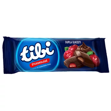 Tibi étcsokoládé meggyes és csokoládés krémes 90 g