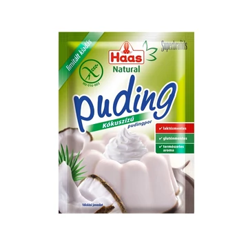 Haas Natural kókusz ízű puding 40g