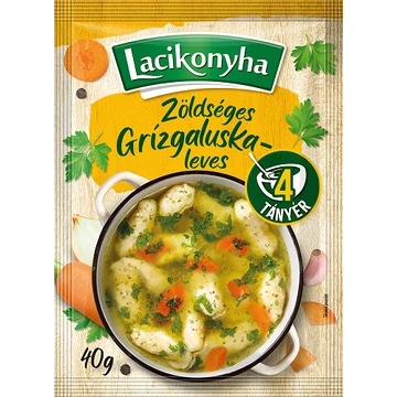 Lacikonyha zöldséges grízgaluska leves 40g