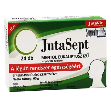 JutaVit JutaSept mentol-eukaliptusz ízű szopogató tabletta 24db