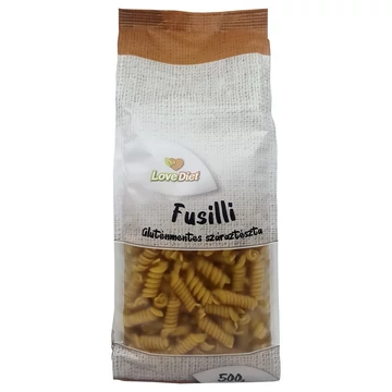 Lovediet gluténmentes száraztészta fusilli 500 g