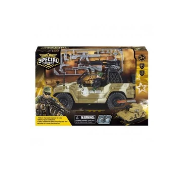 Játék elemes katonai jeep kiegészítőkkel JA3831