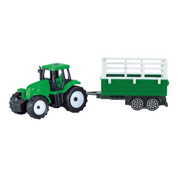 Játék lendkerekes traktor pótkocsival 21x7cm JA9312