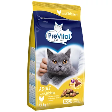 Prevital száraz macskaeledel 1,4 kg felnőtt macskák számára csirkés