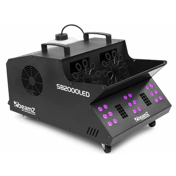 BeamZ SB2000LED nagy teljesítményű füst és buborékgép beépített RGB leddel