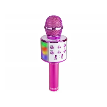 Max KM15P Karaoke mikrofon Led fényekkel, Bluetooth, MP3, hangváltoztatás