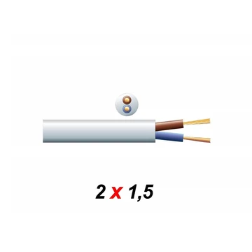 PD Connex RX12W Prémium gumírozott hangfalkábel (2x1,5 mm2) - fehér