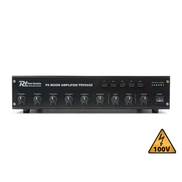 Power Dynamics PDV60Z 6 csatornás / 4 zónás 100V erősítő (60W)