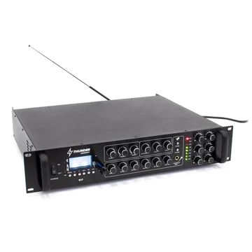 Thunder BSP500 6 csatornás / 6 zónás 100V ERŐSÍTŐ (500W) + Bluetooth + FM
