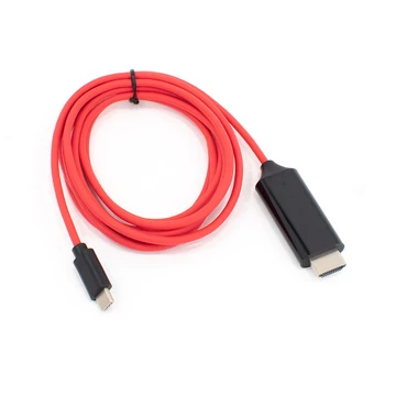 Thunder CDP-18R, USB-C átalakító HDMI 4K@30Hz (1,8m kábel) - PIROS