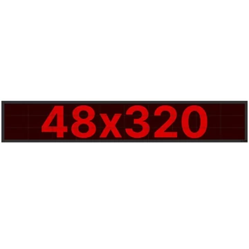 Thunder Germany SMD-48320R Fényreklám, LED Fal, piros, WiFi - (48x320 cm)
