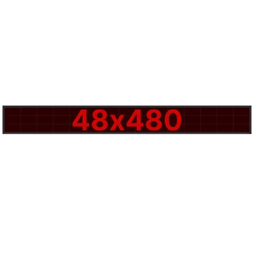 Thunder Germany SMD-48480R Fényreklám, LED Fal, piros, WiFi - (48x480 cm)