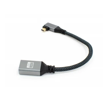 Thunder HDA-144 [Micro HDMI papa - HDMI mama] könyökkábel átalakító (0,2 m)