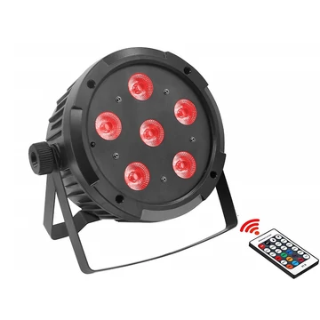 Thunder LPB-1A (6x10W) RGBWA LED PAR fényeffekt + DMX + UV + AKKUMULÁTOR