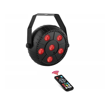 Thunder LPB-5S (6x1.5W) RGB Mini LED PAR fényeffekt + TÁVIRÁNYÍTÓ + AKKU