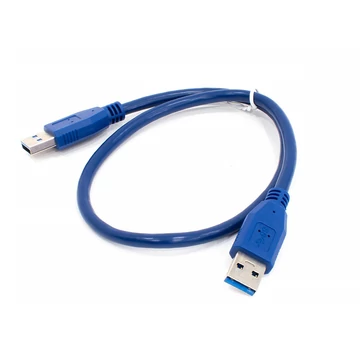 Thunder MCS-75 (USB-A papa - USB-A papa) Töltő / Adatkábel, USB3.0, kék (0,5m)