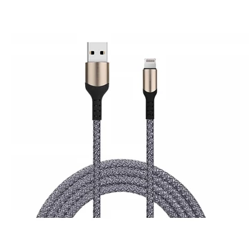 Thunder MCS-L30 Textilborítású, extra-ellenálló Lightning (Apple) Gyorstöltő (1m)