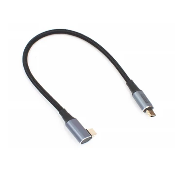 Thunder UCP-03 (USB-C - USB-C könyökcsatlakozó) USB4, 8K@60Hz 100W Gyorstöltő (0,3m)