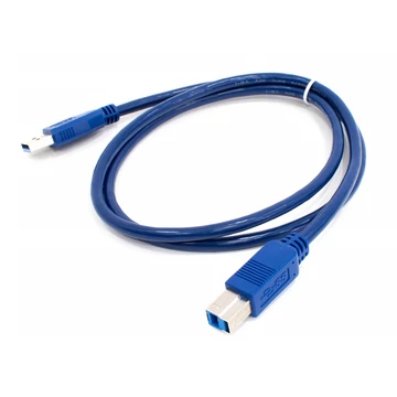 Thunder UPC-74 (USB-A papa - USB-B papa) Nyomtató kábel, kék, USB3.0 - 1m