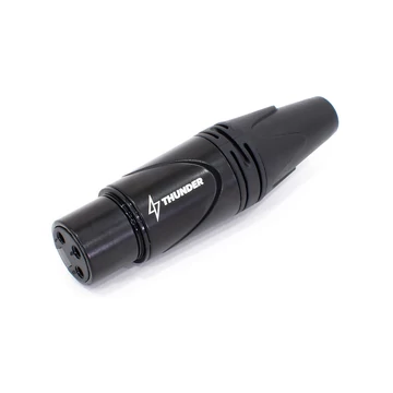 Thunder XLR-303 XLR mama csatlakozó, fém ház, fekete