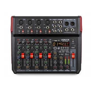 Vonyx VM-KG08 8 Csatornás keverő, Bluetooth, DSP, USB