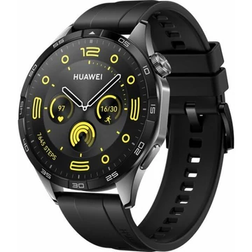 Huawei Watch GT 4 46mm (Phoinix B19F) okosóra fluoroelastomer fekete pánttal (fluoroelastomer strap black)