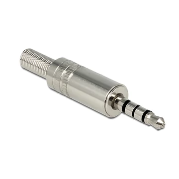 Delock sztereó csatlakozódugasz 3.5 mm, hajlítás-védelemmel, ezüst