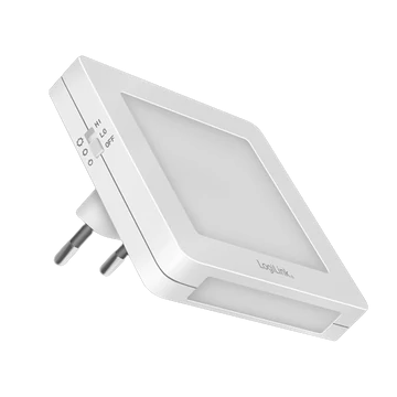 Logilink LED éjszakai lámpa alkonyérzékelővel, négyzet alakú, 3014 LED x4