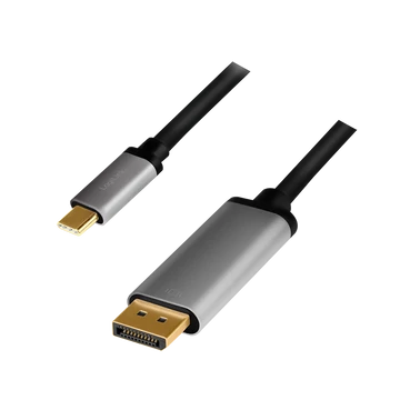 Logilink USB 3.2 Gen1 Type-C kábel, C/M-DP/M, 4K, alu, 1,8 m