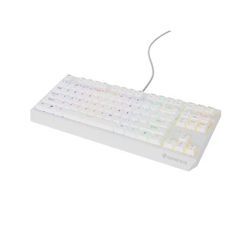 Genesis Thor 230 TKL US RGB fehér mechanikus gaming billentyűzet, Brown switch hot swap