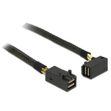 Delock Kábel Mini SAS HD SFF-8643 > Mini SAS HD SFF-8643, ívelt, 0,5 m