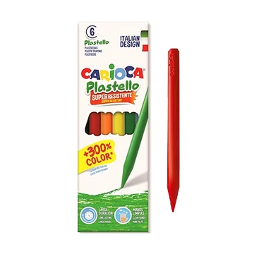 Carioca: Plastello zsírkréta szett tartós színekkel 6db-os