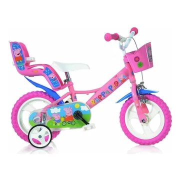 Peppa Malac rózsaszín gyerek bicikli 12-es méretben - Dino Bikes kerékpár