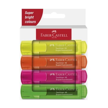Faber-Castell: 1546 Neon fluorescent 4 db-os szövegkiemelő filctoll szett