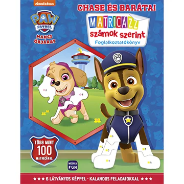 Móra: Mancs őrjárat - Chase és barátai matricázz számok szerint foglalkoztatókönyv