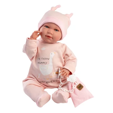 Llorens: Mimi Llorana 42cm-es baba hanggal rózsaszín pizsamában