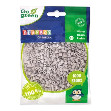 PlayBox: Go Green 5mm-es MIDI vasalható gyöngy 1000db-os szürke színben