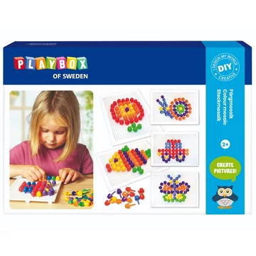 PlayBox: Színes mozaikkép készítő szett 120db-os