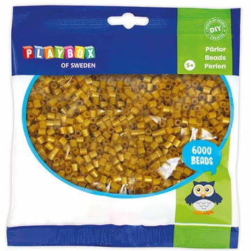 PlayBox: 5mm-es MIDI arany színű vasalható gyöngy 6000db-os csomag