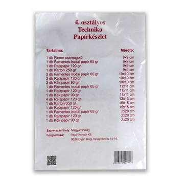4.osztályos Technika papírkészlet 25db-os