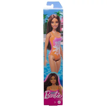 Barbie Beach baba színes, virágos mintás fürdőruhában - Mattel