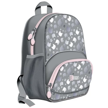 St.Right Silver Cats ergonomikus iskolatáska, hátizsák BP-70